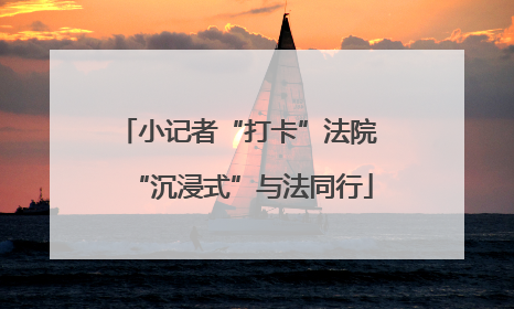 小记者“打卡”法院 “沉浸式”与法同行