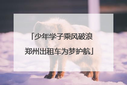 少年学子乘风破浪 郑州出租车为梦护航