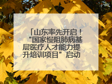 山东率先开启！“国家慢阻肺病基层医疗人才能力提升培训项目”启动会在济南召开
