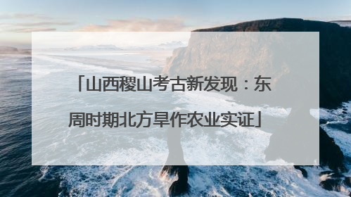 山西稷山考古新发现：东周时期北方旱作农业实证