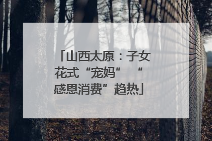 山西太原：子女花式“宠妈” “感恩消费”趋热