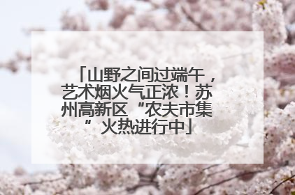 山野之间过端午，艺术烟火气正浓！苏州高新区“农夫市集”火热进行中