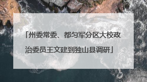 州委常委、都匀军分区大校政治委员王文建到独山县调研