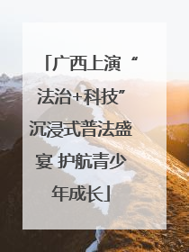 广西上演“法治+科技”沉浸式普法盛宴 护航青少年成长