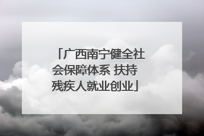广西南宁健全社会保障体系 扶持残疾人就业创业
