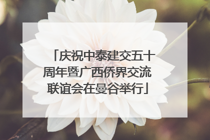 庆祝中泰建交五十周年暨广西侨界交流联谊会在曼谷举行
