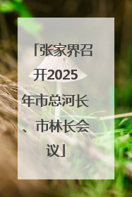 张家界召开2025年市总河长、市林长会议