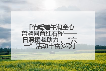 情暖端午润童心 鲁疆同育红石榴——日照援疆助力，“六一”活动丰富多彩
