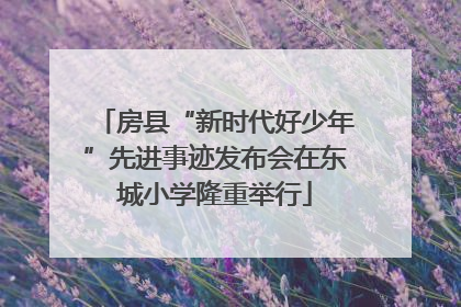 房县“新时代好少年”先进事迹发布会在东城小学隆重举行