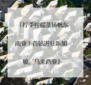 柠季柠檬茶扬帆东南亚！首站进驻新加坡、马来西亚