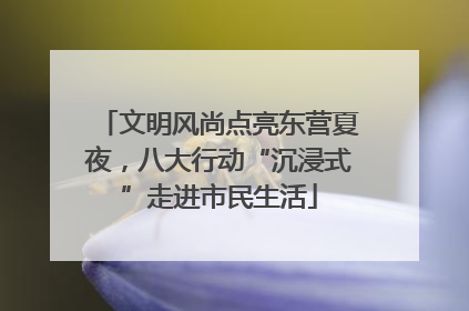 文明风尚点亮东营夏夜，八大行动“沉浸式”走进市民生活