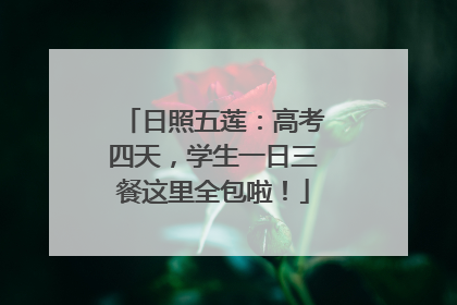 日照五莲：高考四天，学生一日三餐这里全包啦！