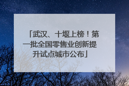 武汉、十堰上榜！第一批全国零售业创新提升试点城市公布