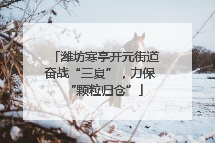 潍坊寒亭开元街道奋战“三夏”，力保“颗粒归仓”