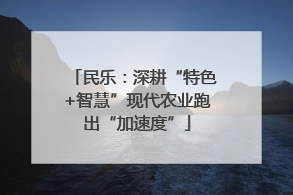 民乐：深耕“特色+智慧”现代农业跑出“加速度”