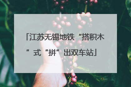 江苏无锡地铁“搭积木”式“拼”出双车站