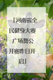 河南省全民健身大赛 广场舞公开赛昨日开启