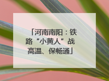 河南南阳：铁路“小黄人”战高温、保畅通