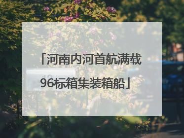 河南内河首航满载96标箱集装箱船