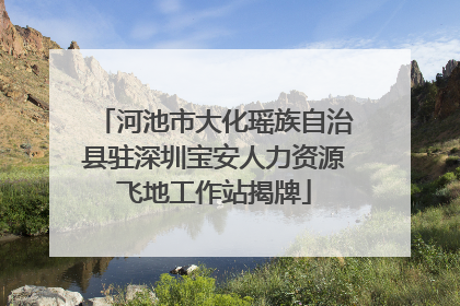 河池市大化瑶族自治县驻深圳宝安人力资源飞地工作站揭牌