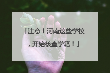 注意！河南这些学校，开始核查学籍！