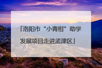 洛阳市“小青柑”助学发展项目走进孟津区