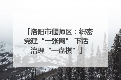 洛阳市偃师区：织密党建“一张网” 下活治理“一盘棋”