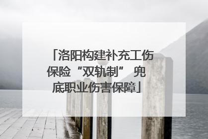 洛阳构建补充工伤保险“双轨制” 兜底职业伤害保障