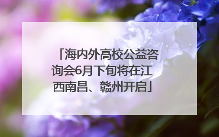 海内外高校公益咨询会6月下旬将在江西南昌、赣州开启