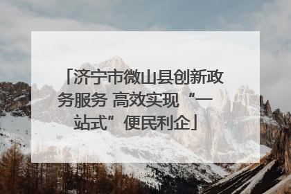 济宁市微山县创新政务服务 高效实现“一站式”便民利企