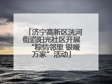 济宁高新区洸河街道阳光社区开展“粽情邻里 银暖万家”活动