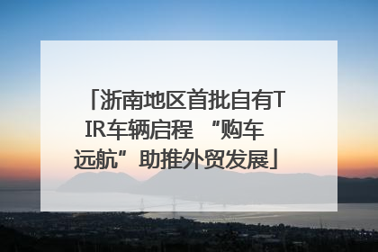 浙南地区首批自有TIR车辆启程 “购车远航”助推外贸发展