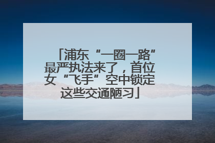 浦东“一圈一路”最严执法来了，首位女“飞手”空中锁定这些交通陋习