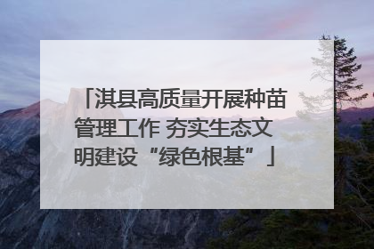 淇县高质量开展种苗管理工作 夯实生态文明建设“绿色根基”