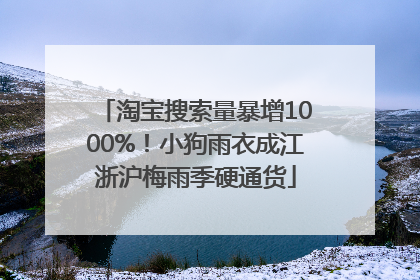 淘宝搜索量暴增1000%！小狗雨衣成江浙沪梅雨季硬通货