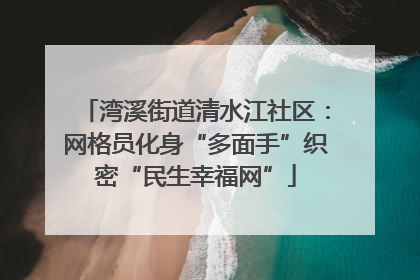 湾溪街道清水江社区：网格员化身“多面手”织密“民生幸福网”