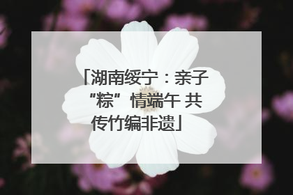湖南绥宁：亲子“粽”情端午 共传竹编非遗