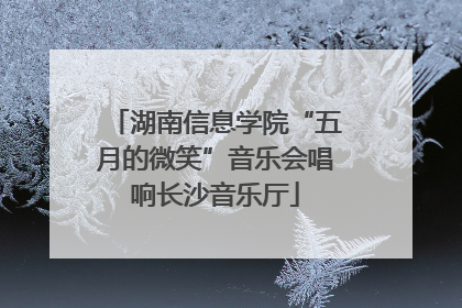 湖南信息学院“五月的微笑”音乐会唱响长沙音乐厅