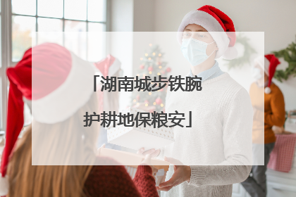 湖南城步铁腕护耕地保粮安