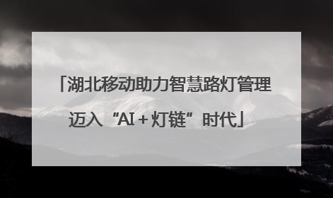 湖北移动助力智慧路灯管理迈入“AI＋灯链”时代