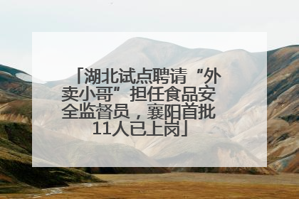 湖北试点聘请“外卖小哥”担任食品安全监督员，襄阳首批11人已上岗
