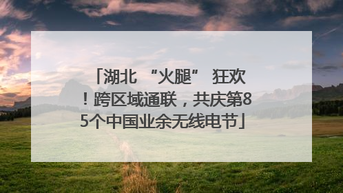 湖北 “火腿” 狂欢！跨区域通联，共庆第85个中国业余无线电节