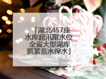 湖北457座水库超汛限水位 全省大型湖库抓紧蓄水保水