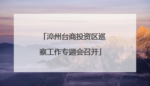 漳州台商投资区巡察工作专题会召开