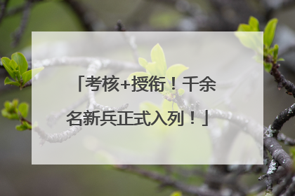 考核+授衔！千余名新兵正式入列！