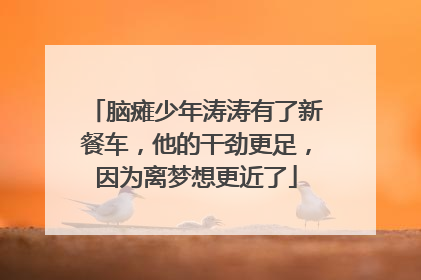 脑瘫少年涛涛有了新餐车，他的干劲更足，因为离梦想更近了