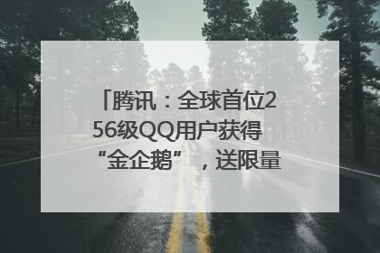 腾讯：全球首位256级QQ用户获得“金企鹅”，送限量版神秘惊喜等礼物