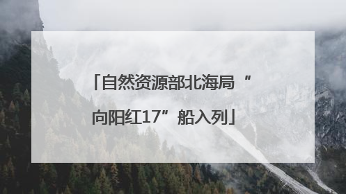 自然资源部北海局“向阳红17”船入列