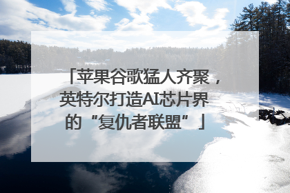 苹果谷歌猛人齐聚，英特尔打造AI芯片界的“复仇者联盟”