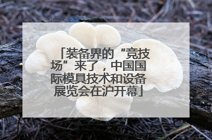 装备界的“竞技场”来了，中国国际模具技术和设备展览会在沪开幕